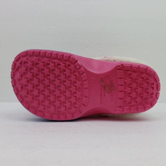 Rampage Girls Size 13/1 Fuchsia Pink Glitter Sparkle Lined Slip On Clog Shoes - Picture 9 of 14